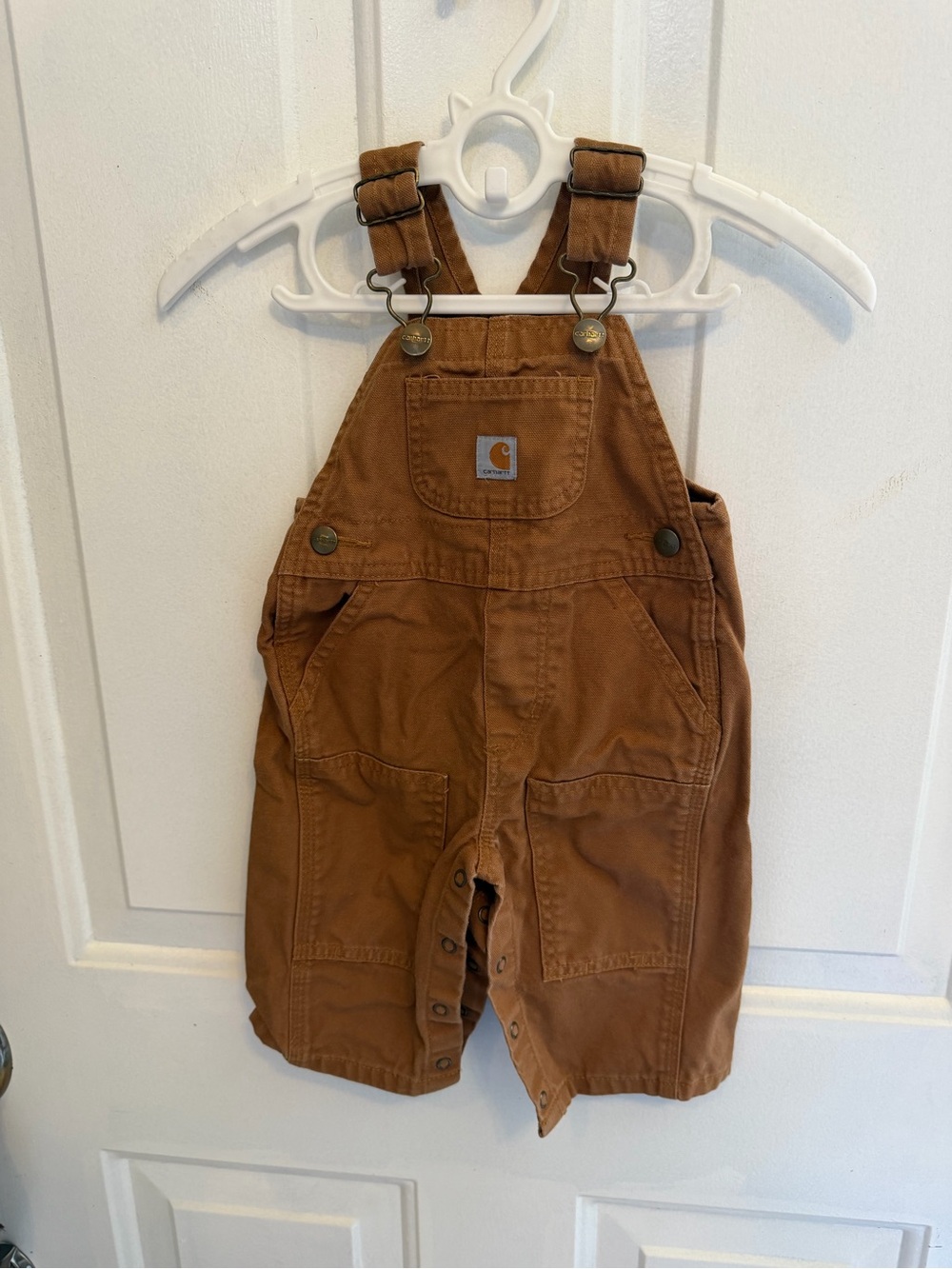 Carhartt Toddler Tan/Brown Canvas Overalls